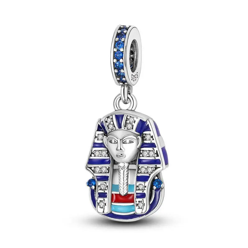 Ancient Egypt collection image - Blue Egyptian Pharaoh Charm