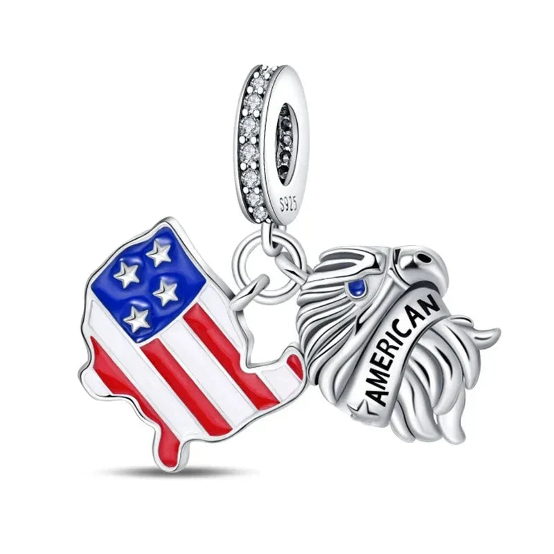 Heritage Charms collection image - American Map & Eagle Dangle Charm