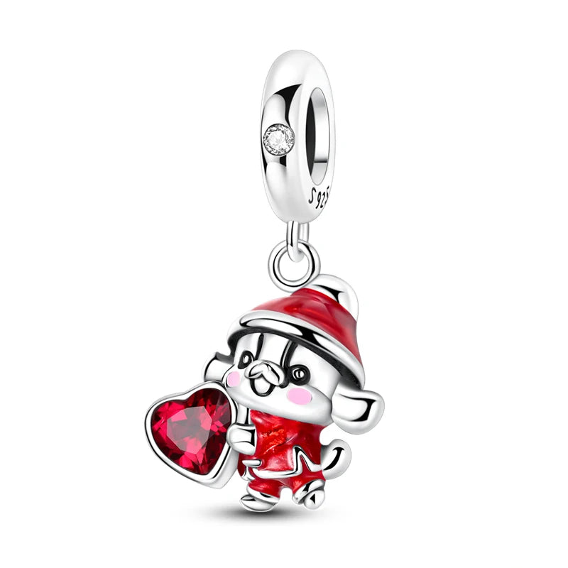 Christmas Charms collection image - Santa Heart Dangle Charm