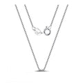 Silver 0.6 mm Classic Box Chain Necklace in 45 cm length