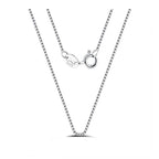 Silver 0.6 mm Classic Box Chain Necklace in 45 cm length