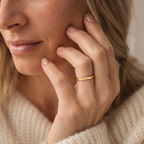 Gold custom engraved OLIVIA name ring