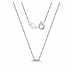 Silver 0.8 mm Classic Box Chain Necklace in 45 cm length