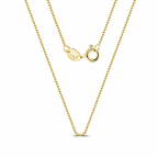 Gold 0.6 mm Classic Box Chain Necklace in 45 cm length