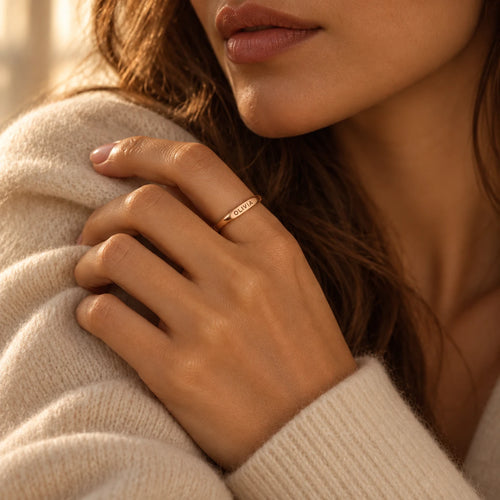 Custom Engraved Name Ring