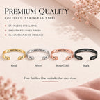 Cancer-support cuff in Gold, Silver, Rose Gold and Black polished stainless steel finishes