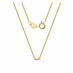 Gold 0.8 mm Classic Box Chain Necklace in 45 cm length