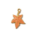 Amber orange maple leaf charm from a three-piece set