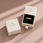 Custom Engraved Name Ring in CALEO gift packaging