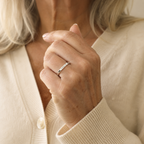 Silver custom engraved GRACE name ring