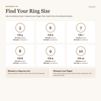 Two stone birthstone ring US size guide from size 5 to 10