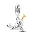 CALEO Charm - Silver Narwhal Gold Star