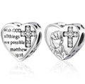 CALEO Charm - Faith Cross Heart