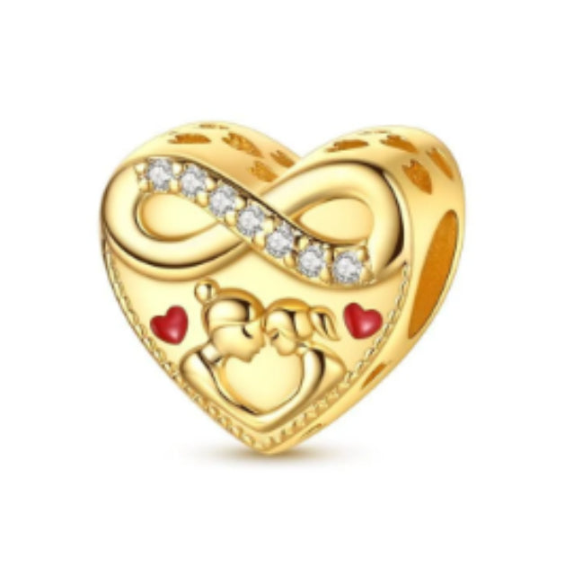 CALEO Charm - Gold Infinity Love Couple Heart