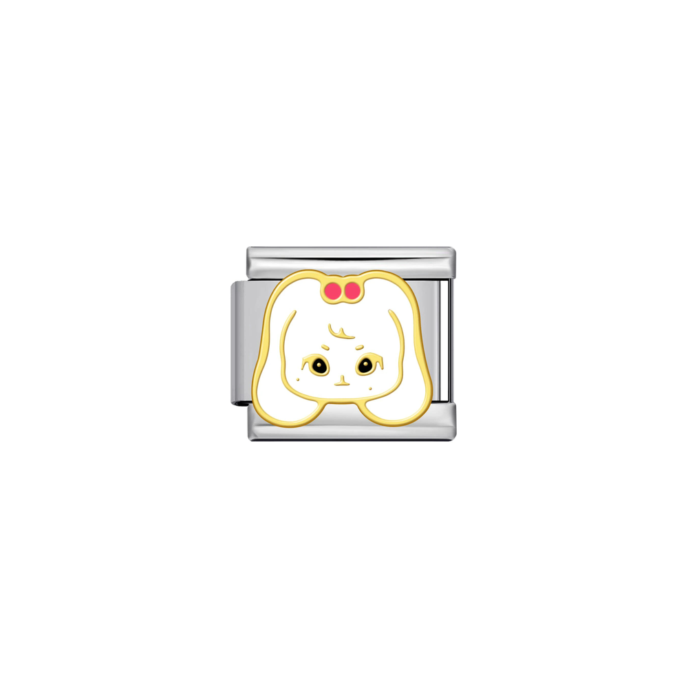 White Bunny Italian Charm