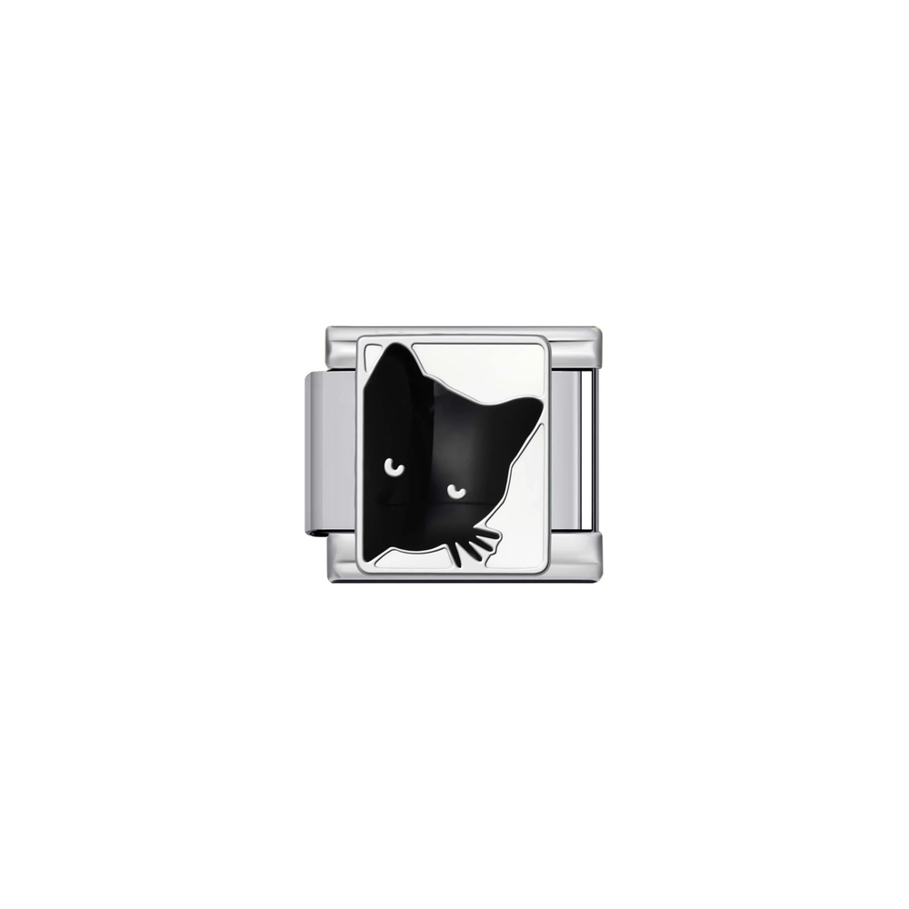 Black Cat Italian Charm