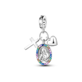 Mary Cross & Heart Dangle Charm clean product thumbnail