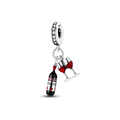 Wine Bottle & Glass Dangle Charm clean product thumbnail