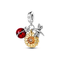 Ladybug Sunflower Dangle Charm clean product thumbnail