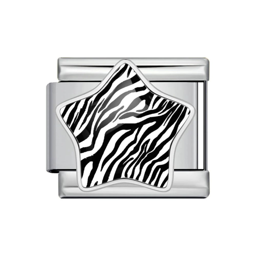 Silver Zebra Star Italian Charm clean product thumbnail