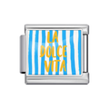 Silver La Dolce Vita Stripe Italian Charm clean product thumbnail