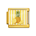 Gold Pineapple Stripe Italian Charm clean product thumbnail