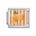 Silver Orange Stripe Italian Charm clean product thumbnail