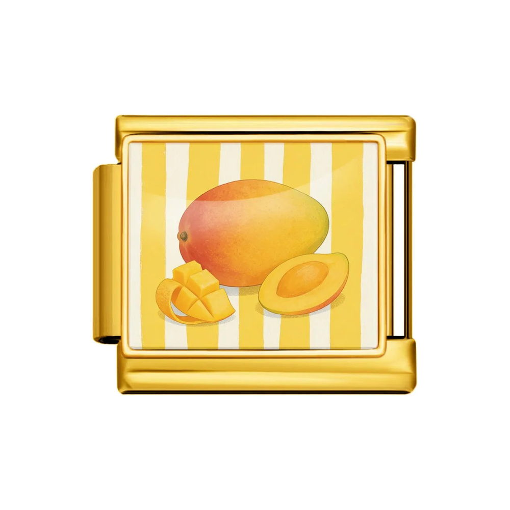 Gold Mango Stripe Italian Charm clean product thumbnail