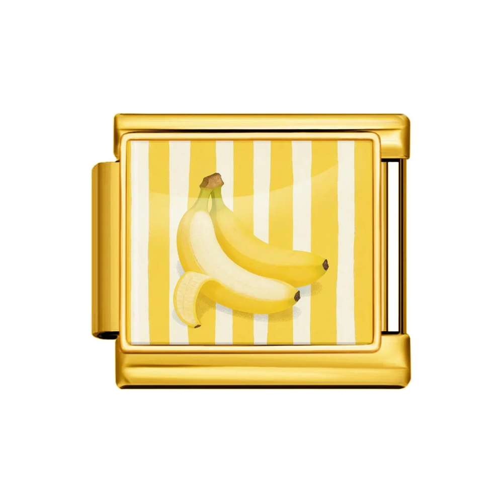 Gold Banana Stripe Italian Charm clean product thumbnail