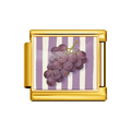 Gold Grape Stripe Italian Charm clean product thumbnail
