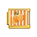 Gold Orange Stripe Italian Charm clean product thumbnail