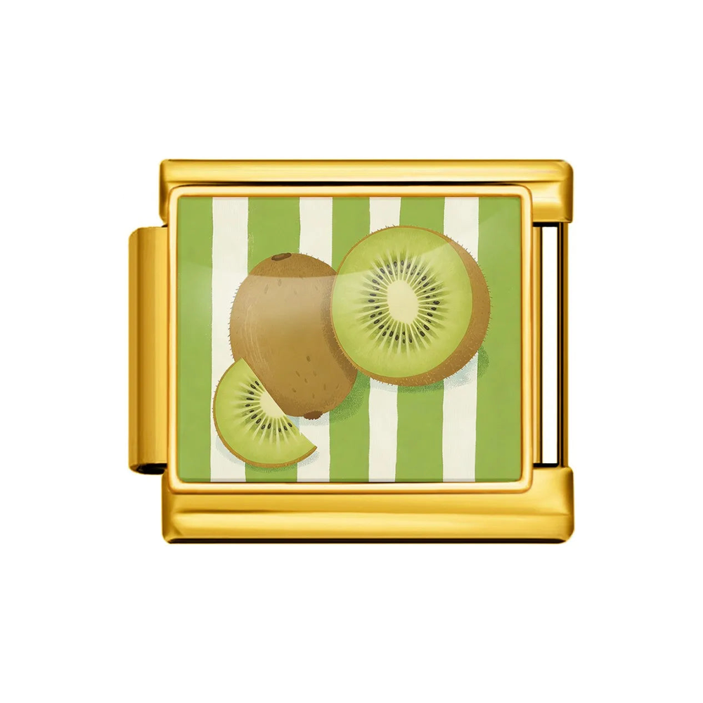 Gold Kiwi Stripe Italian Charm clean product thumbnail
