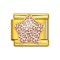 Gold Blush Leopard Star Italian Charm clean product thumbnail