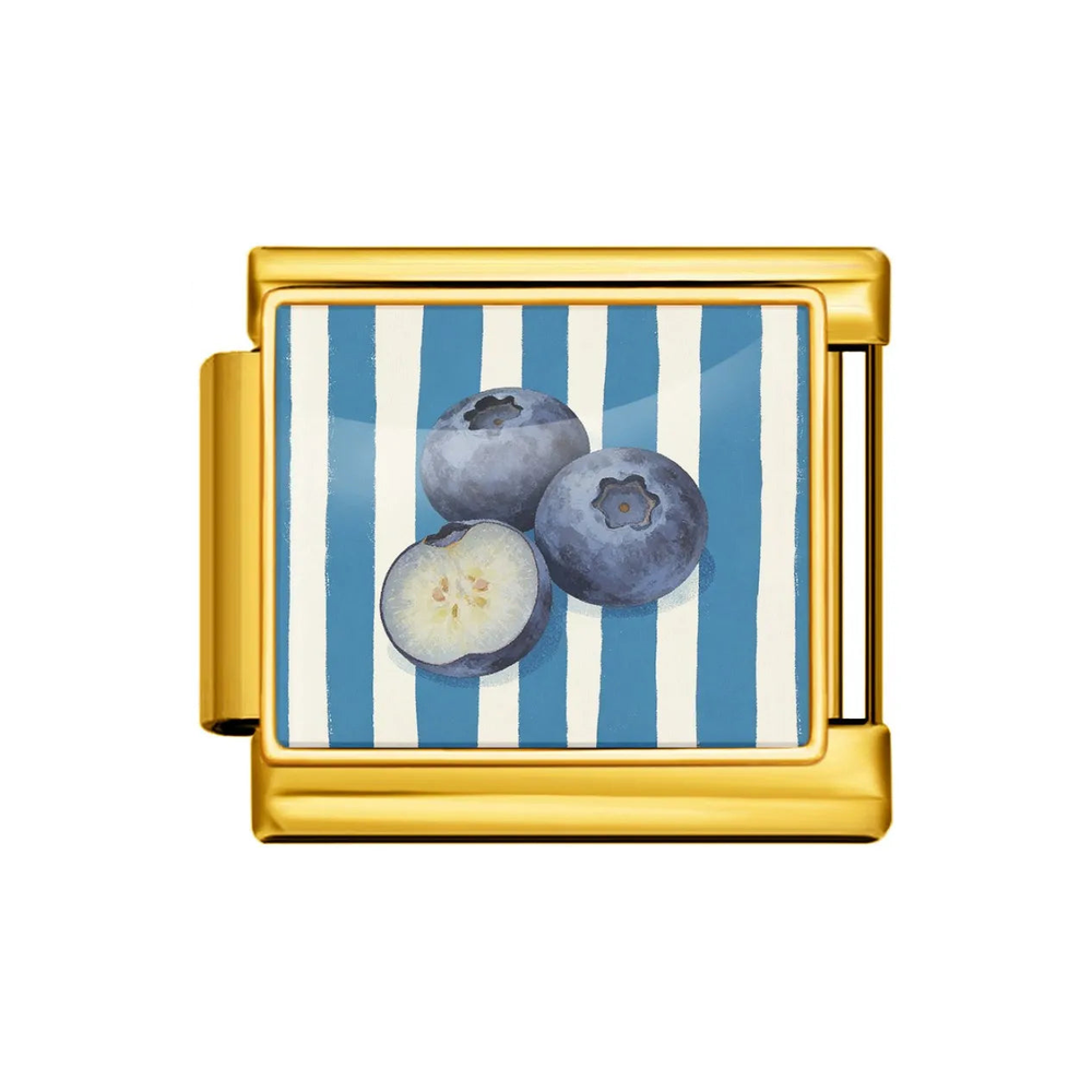 Gold Blueberry Stripe Italian Charm clean product thumbnail