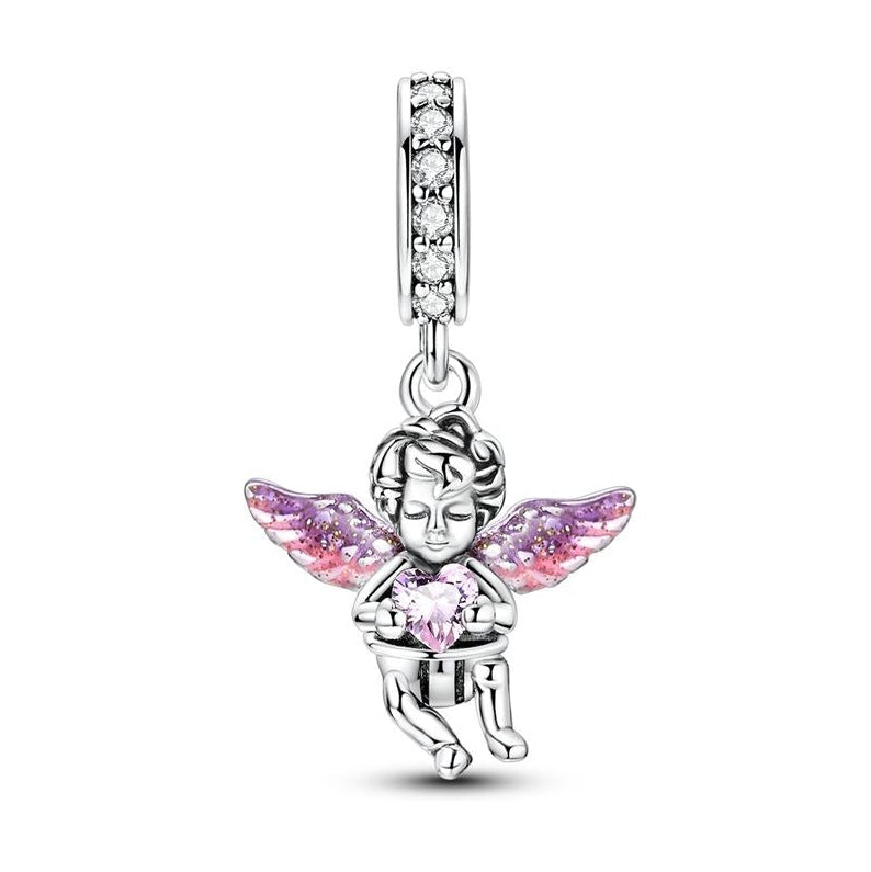CALEO Charm - Pink Cupid Angel Heart
