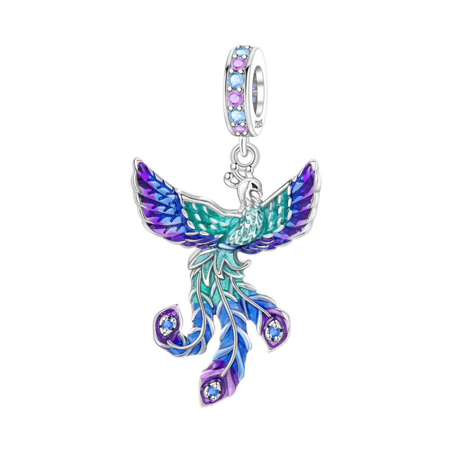 CALEO Charm - Blue Phoenix Bird