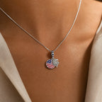 CALEO lifestyle necklace image - American Eagle Flag Medallion Dangle Charm - 2026-07-22