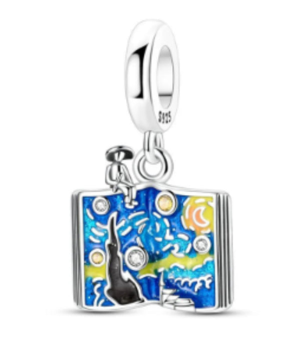 CALEO Charm - Starry Night Open Book