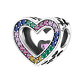 CALEO Charm - Rainbow Heart Crystals