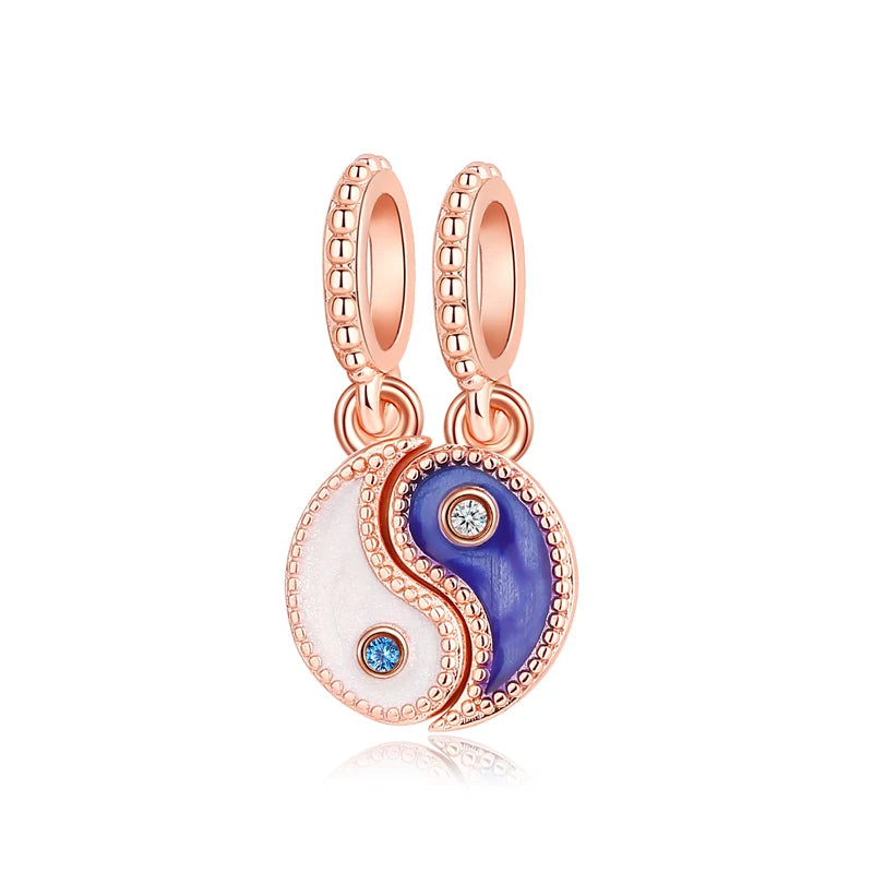 Rose Gold Yin Yang Dangle Charm