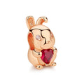 Rose Gold Zodiac Rabbit Charm
