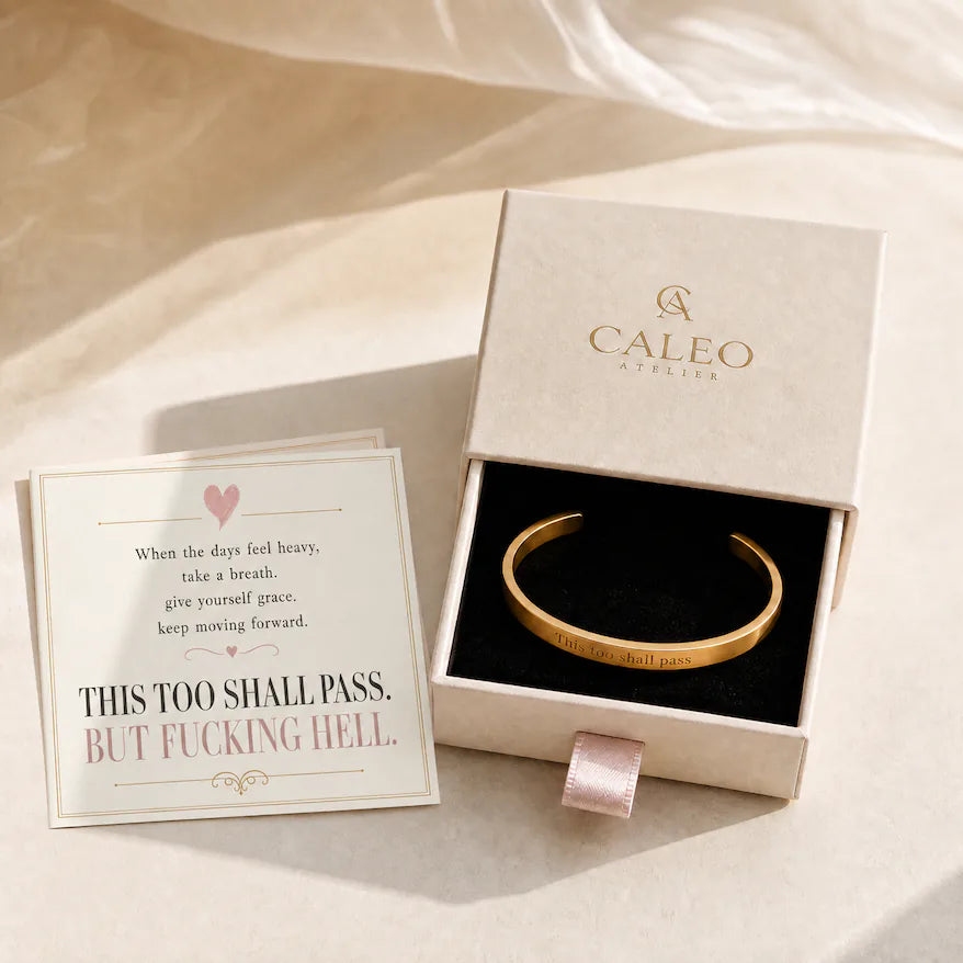 Engraved Mantra Cuff Bracelet