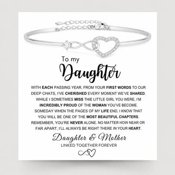 To My Daughter Forever Connected Bracelet Gift Set