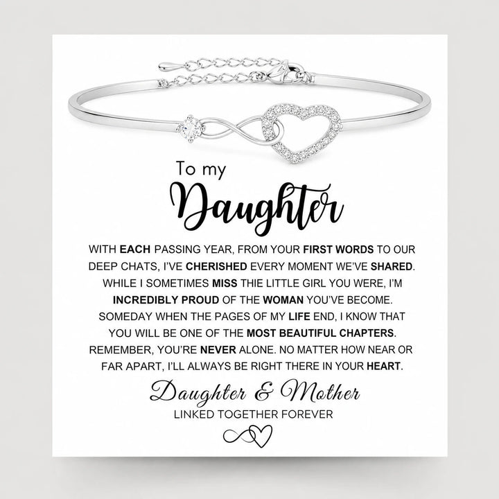 To My Daughter Forever Connected Bracelet Gift Set