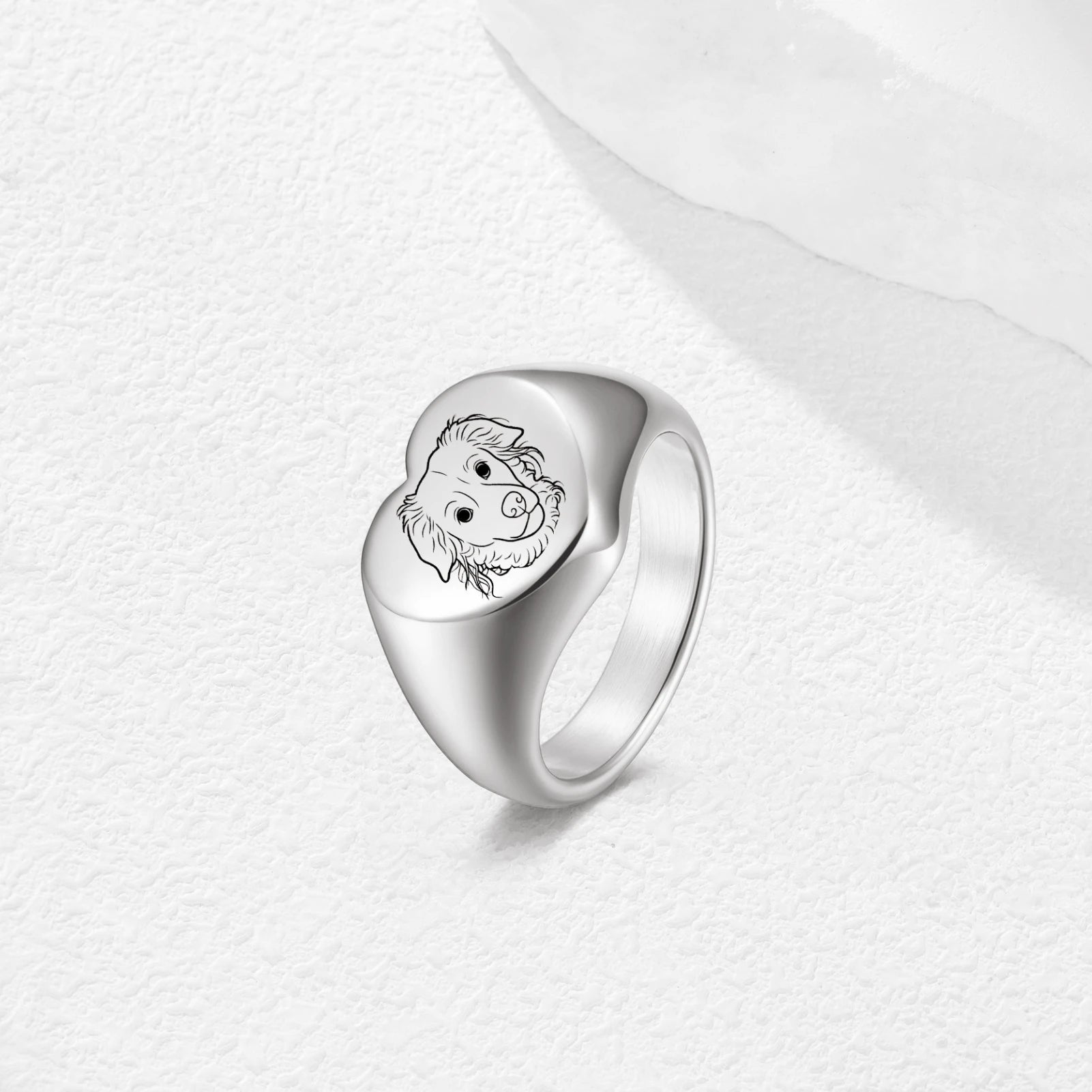 Personalized Pet Portrait Ring