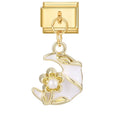 Pearl Flower Moon Italian Charm