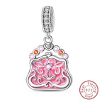 Fit Original 925 Sterling Silver Charms Beads Little Bear Lamb Little Flying Pig Pink Charms For Women DIY Birthday Jewelry Gift