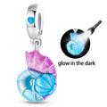 Glow-in-the-Dark Pink Seashell Dangle Charm