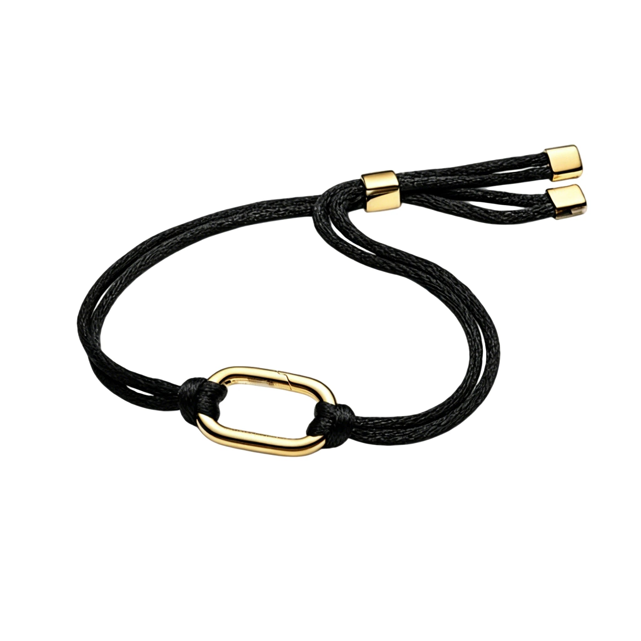 Black Cord Link Bracelet