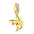 Gold Shark Dangle Charm